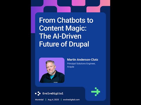 Preview image for the video "Martin Anderson Clutz, Senior Solutions Engineer, Acquia From Chatbots to Content Magic".